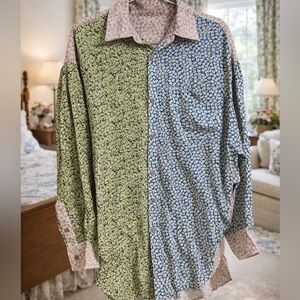 Floral Patchwork silk shirt size36